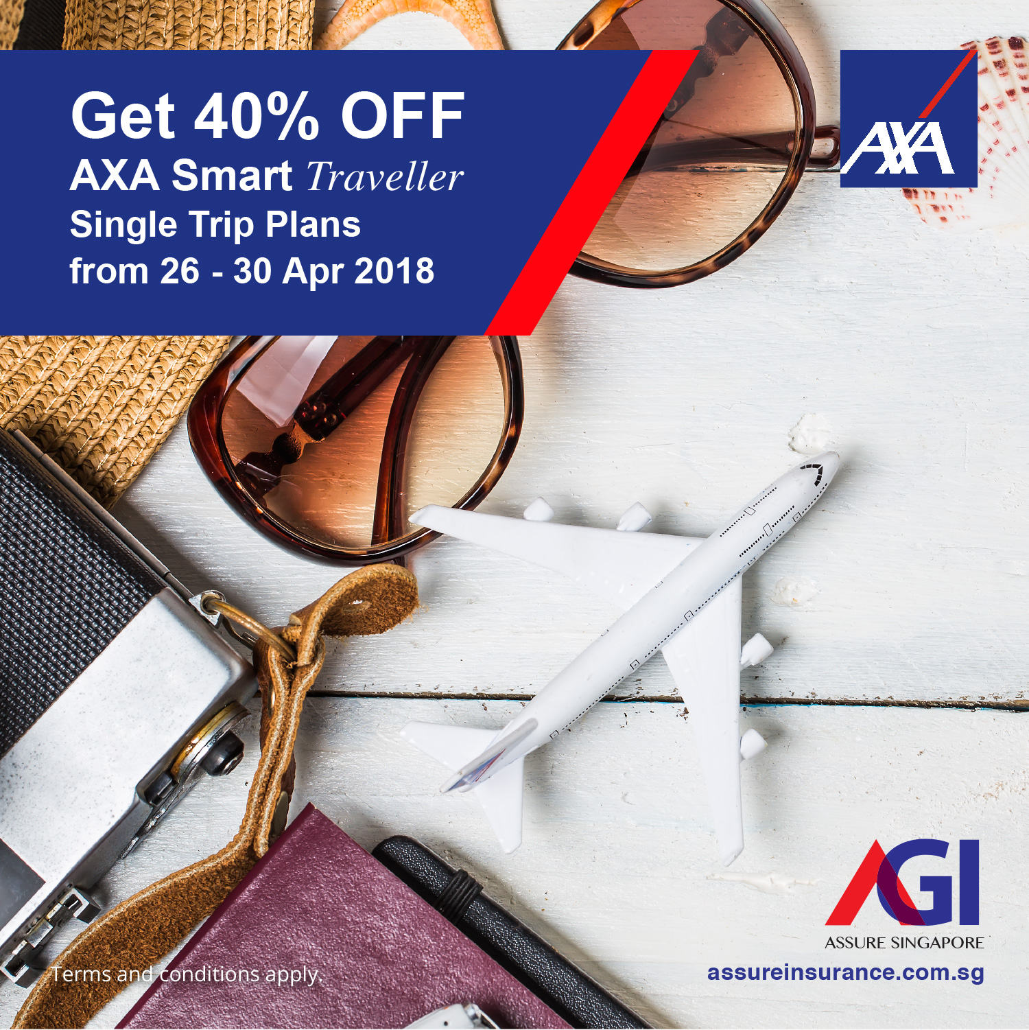 AXA Smart Traveller Promotion from 26-30 Apr 2018 - Assure General