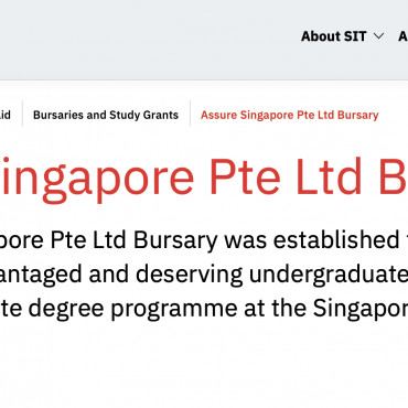 Assure Singapore Pte Ltd Bursary
